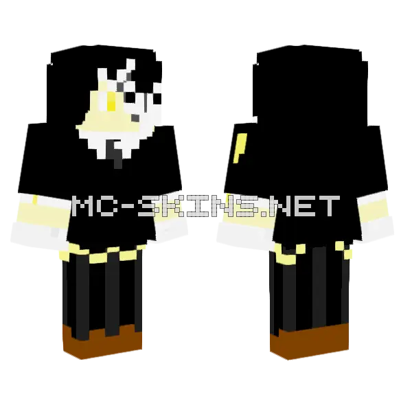 Black Suit With Tie, front and back
