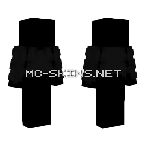 Black Sweater Outfit Minecraft skin, front and back