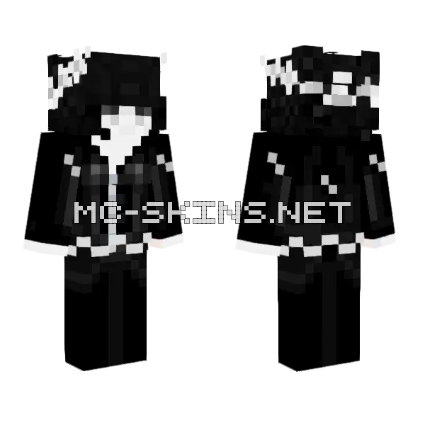 Black Tuxedo Suit Minecraft skin, front and back