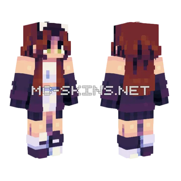 Black White St Minecraft skin, front and back