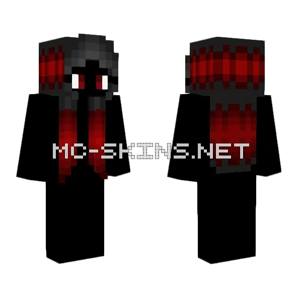 Black Widow Hair Base v2 Minecraft skin, front and back