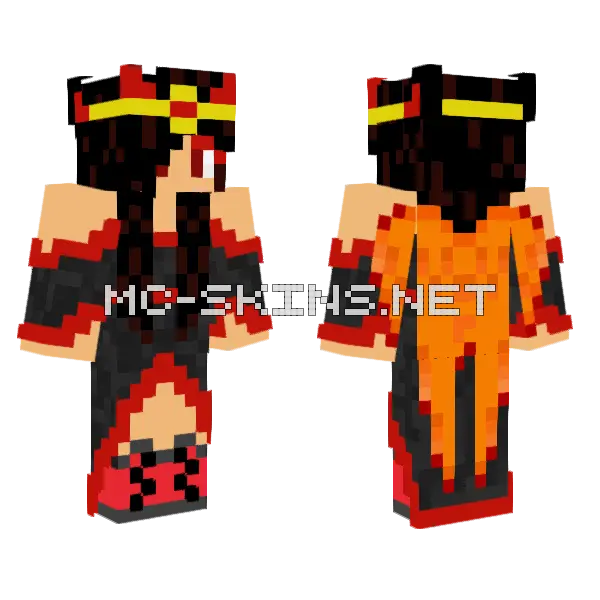 Black Wolf Minecraft skin, front and back