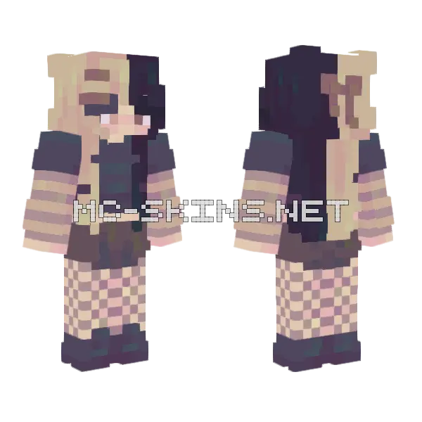 Blackberry Swirl Minecraft skin, front and back