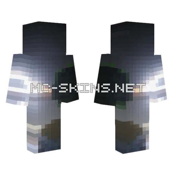 Blackhole RCE Minecraft skin, front and back