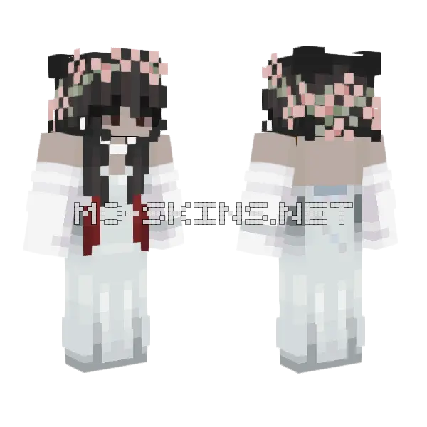 Blackline20 Wedding Dress Minecraft skin, front and back