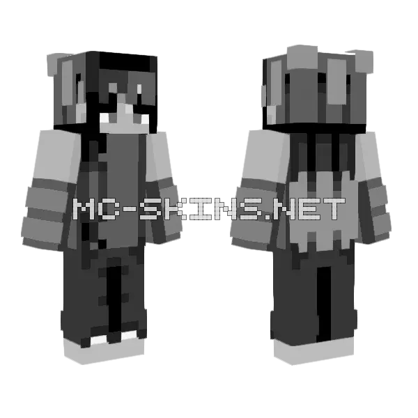 Blackout Minecraft skin, front and back