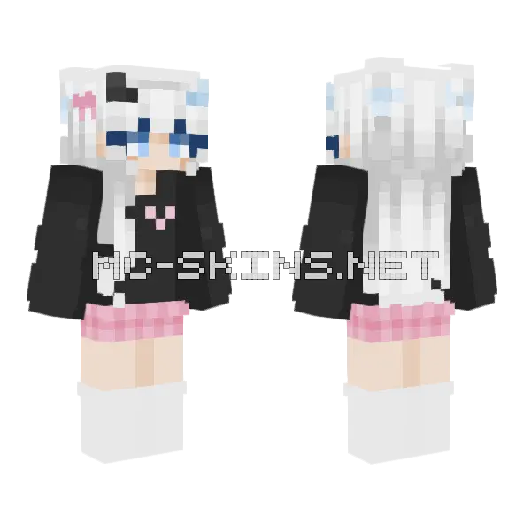 Blackpink Girl Minecraft skin, front and back