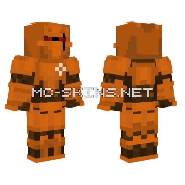 Blacktechno S Statue Red Eyes Minecraft skin, front and back