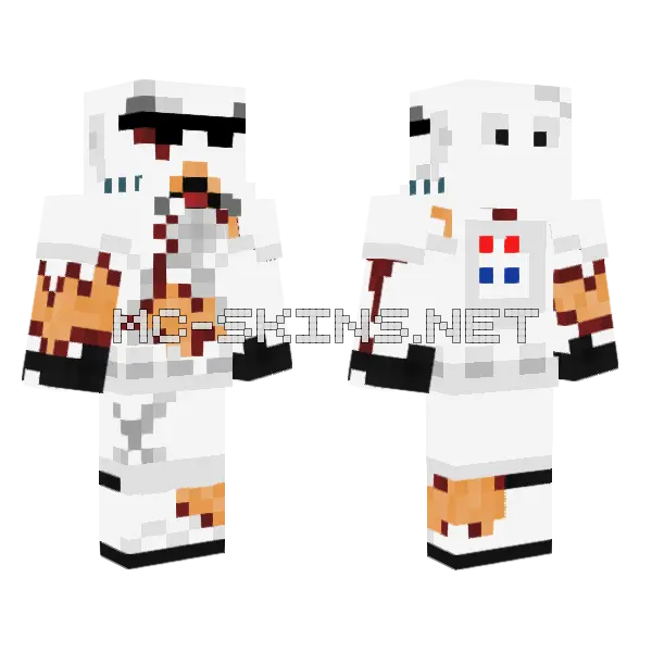 Blackwing Virus Stormtrooper Minecraft skin, front and back