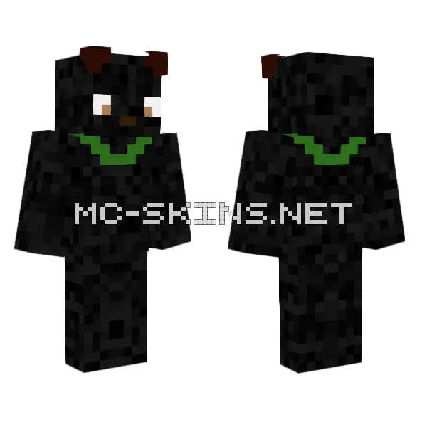 Blacky Minecraft skin, front and back