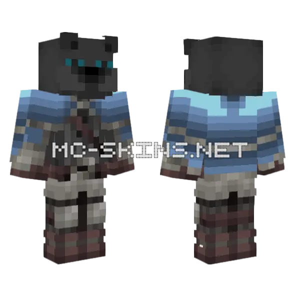 Blacky The Giant Blacky Panther Minecraft skin, front and back