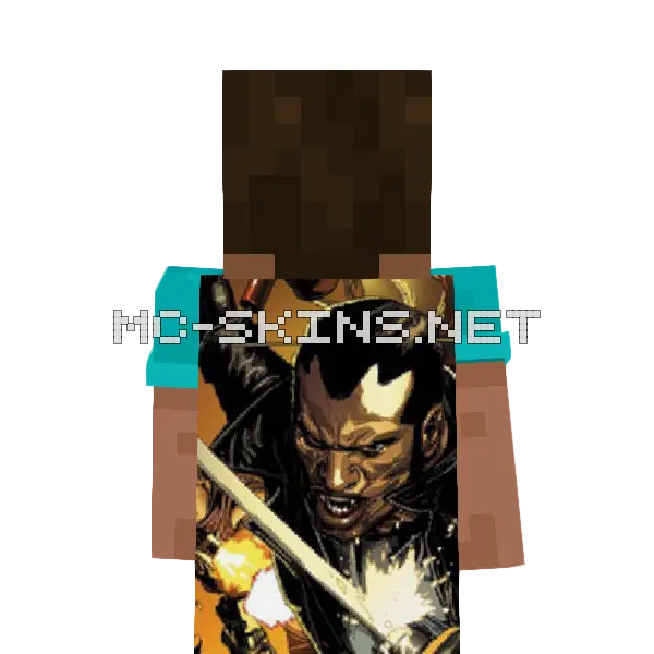 Blade Minecraft cape worn on a player