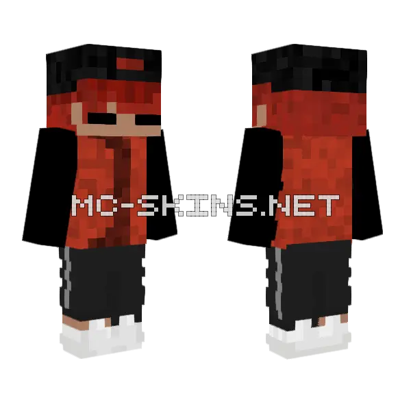 Blanket Hoodie Boy Minecraft skin, front and back
