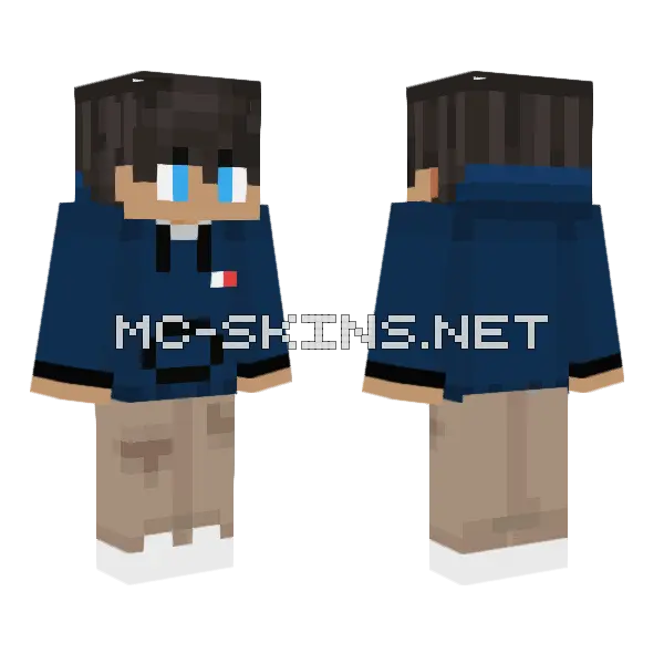Blau Neu Minecraft skin, front and back