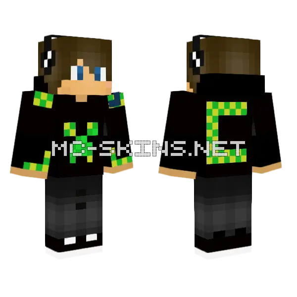 Blaze Void Minecraft skin, front and back