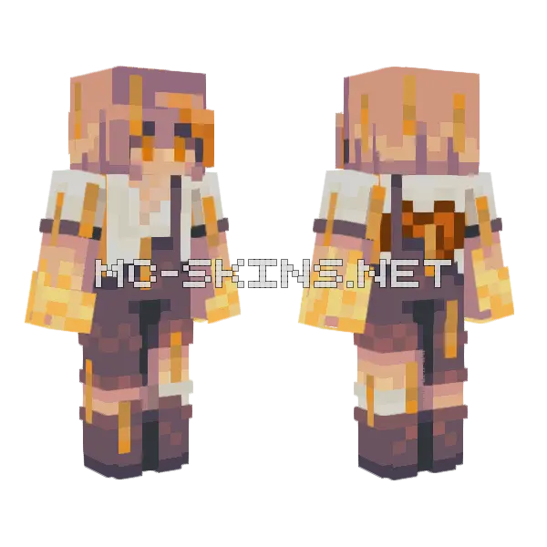 Blazeborn Aob Minecraft skin, front and back