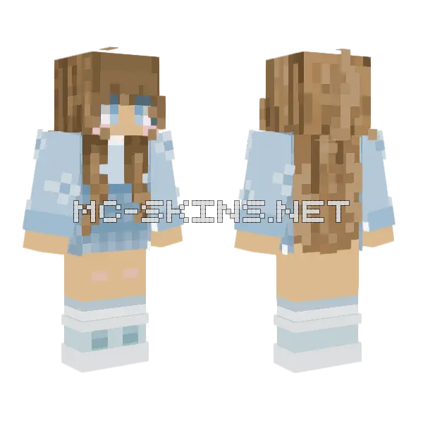 Bleubeau Minecraft skin, front and back