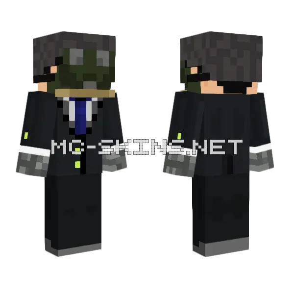 Blezky Tuxedo Minecraft skin, front and back