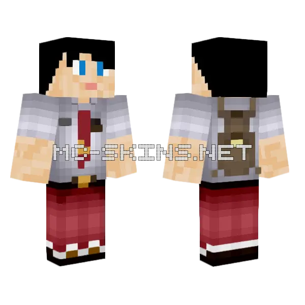 Blezz Uniform 2 Minecraft skin, front and back