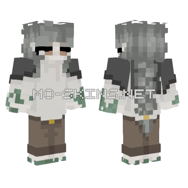 Blighter Mossy Minecraft skin, front and back