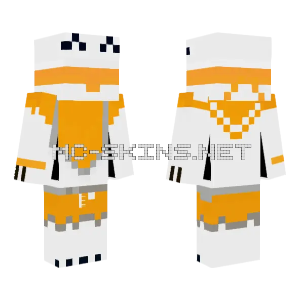 Blind Wolf Minecraft skin, front and back