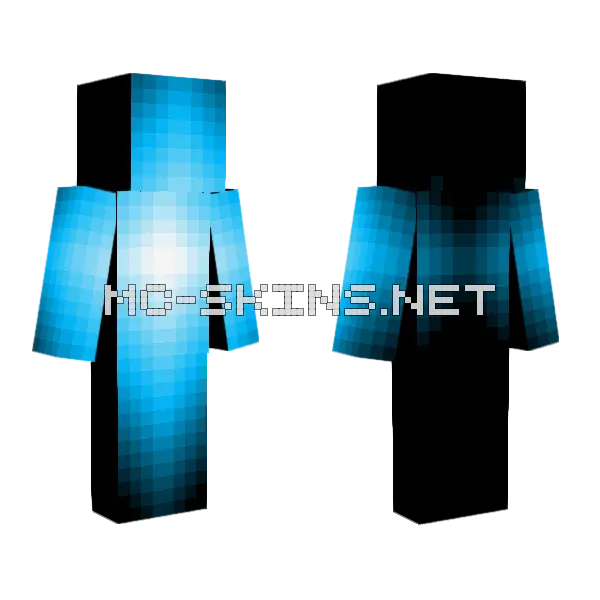 Blinding Light Gradient Glow Minecraft skin, front and back
