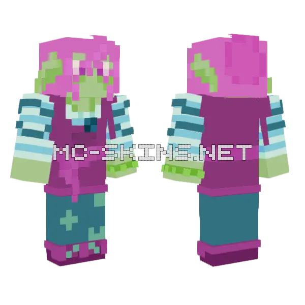 Blink OC Minecraft skin, front and back