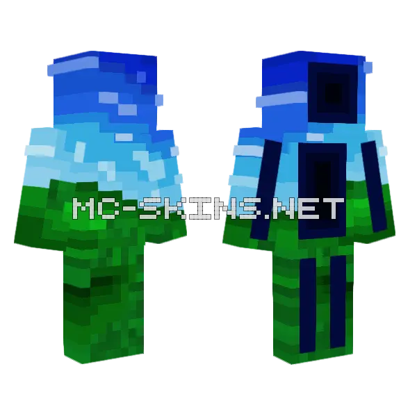 Bliss Entity Minecraft skin, front and back