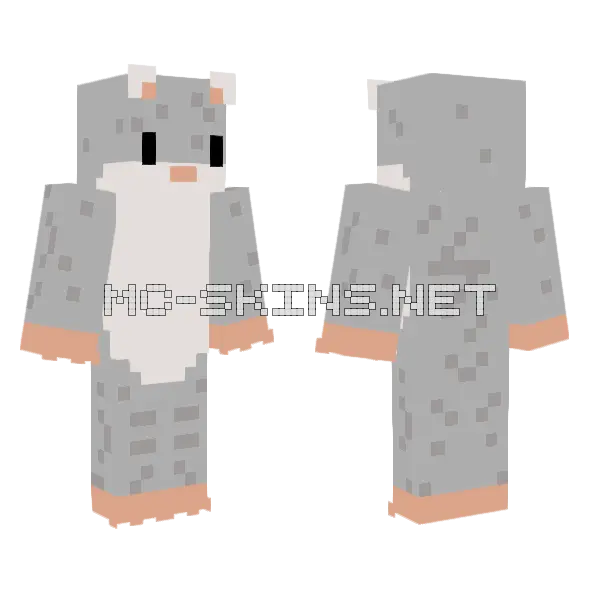 Blitz Hamster II Minecraft skin, front and back