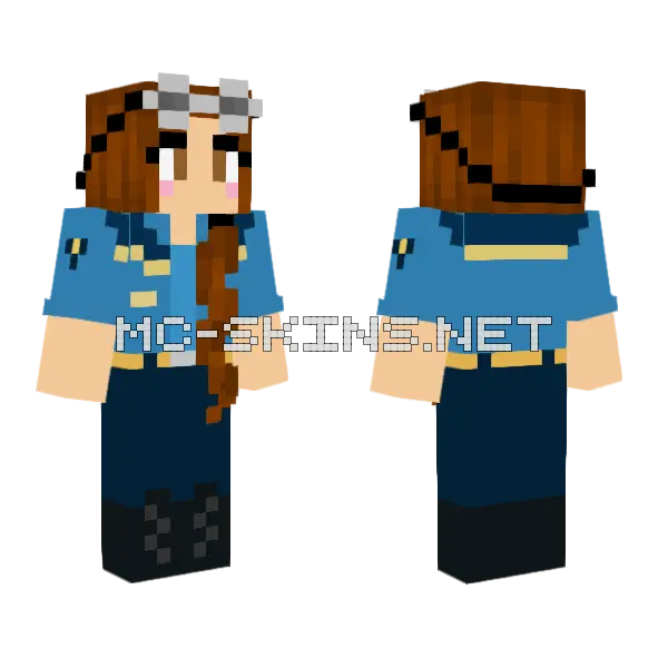 Blitz Police Officer Minecraft skin, front and back