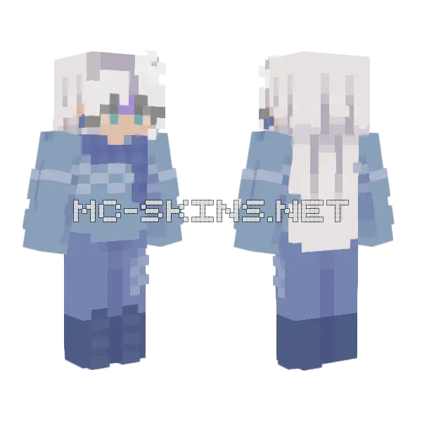 Blizzarding Full Minecraft skin, front and back