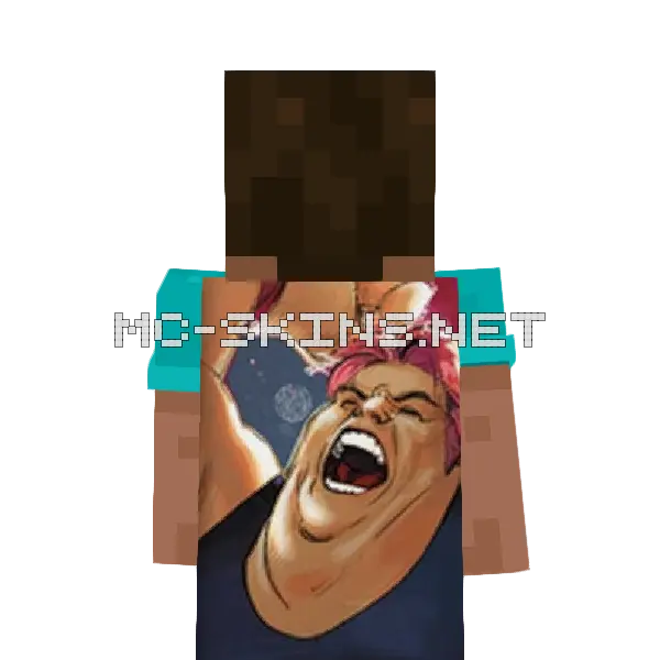 Blob Minecraft cape worn on a player
