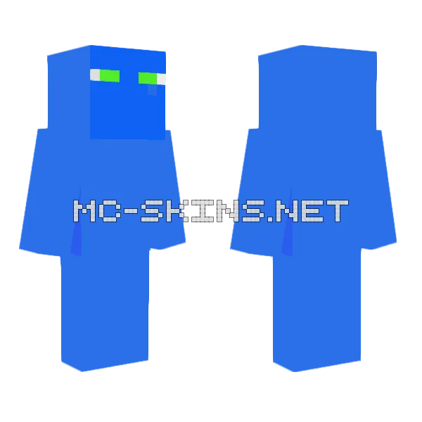 Blob King Minecraft skin, front and back