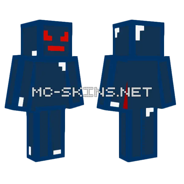 Blobb Minecraft skin, front and back