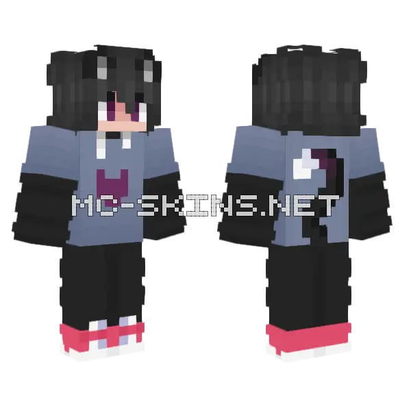 Bloddeath Girl Minecraft skin, front and back