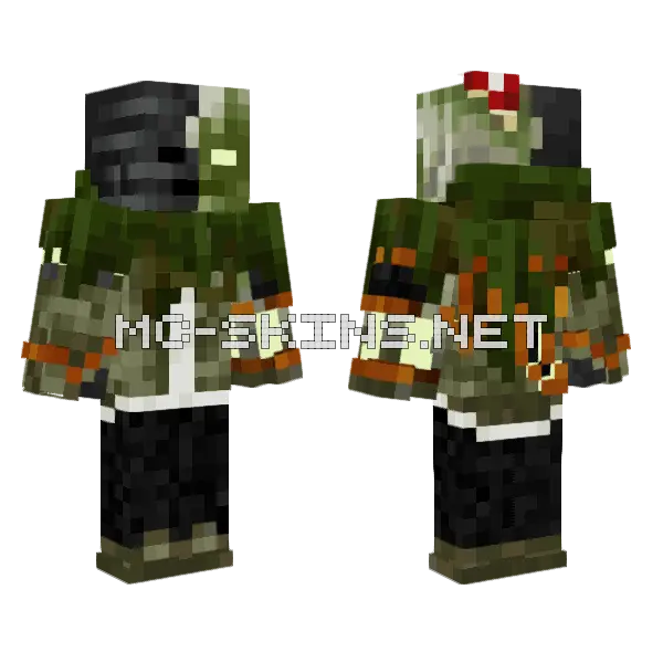 Blogger X Wither Minecraft skin, front and back