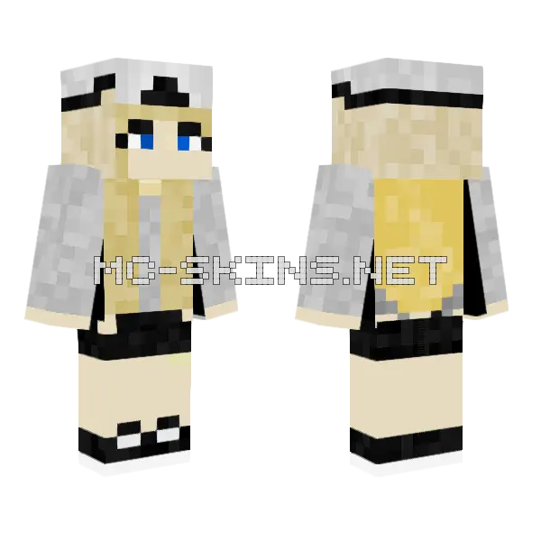 Blond Girl Minecraft skin, front and back