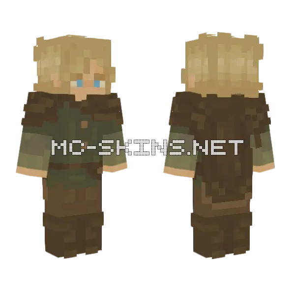 Blonde Adventurer Outfit, front and back