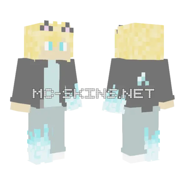 Blonde Angel Girl Minecraft skin, front and back