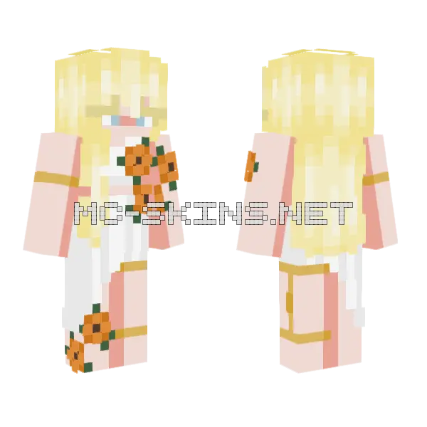 Blonde Angelic Figure Minecraft skin, front and back