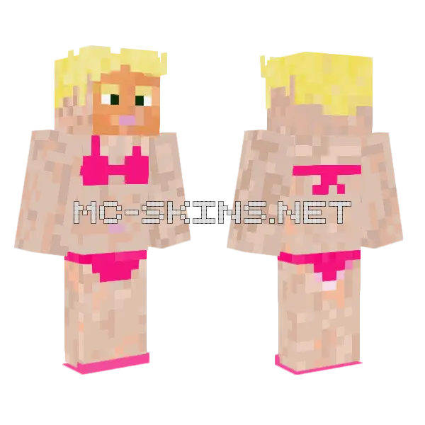 Blonde Beach Babe, front and back
