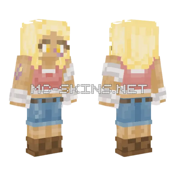 Blonde Bunny Girl, front and back