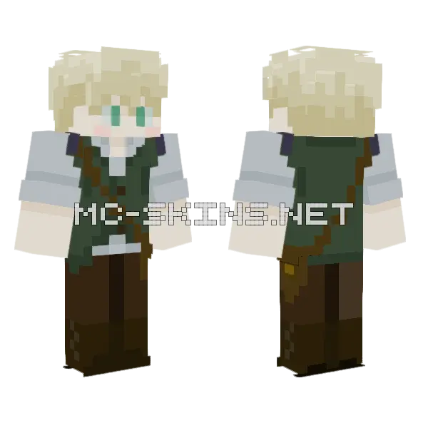 Blonde Cowboy Minecraft skin, front and back