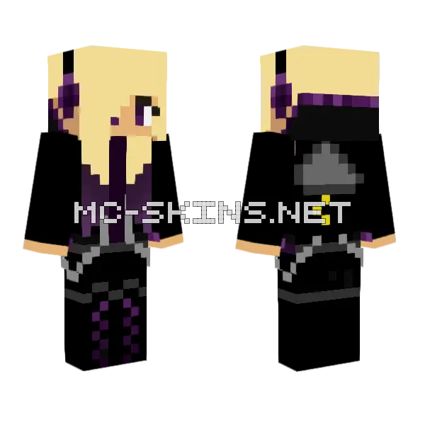 Blonde Emo Minecraft skin, front and back