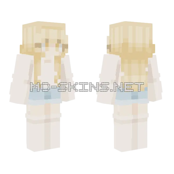 Blonde Girl Minecraft skin, front and back