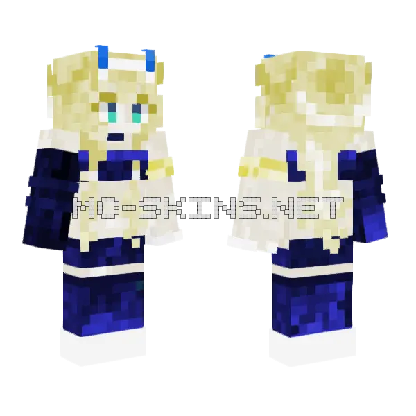 Blonde Girl Minecraft skin, front and back