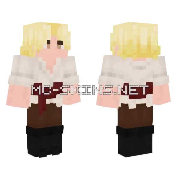 Blonde Girl Minecraft skin, front and back