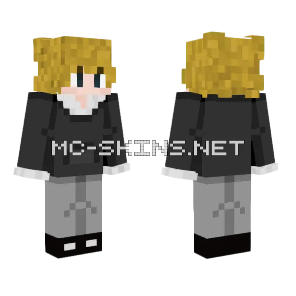 Blonde Girl In Suit Minecraft skin, front and back