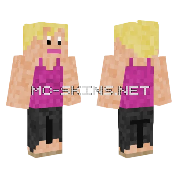 Blonde Girl Outfit, front and back