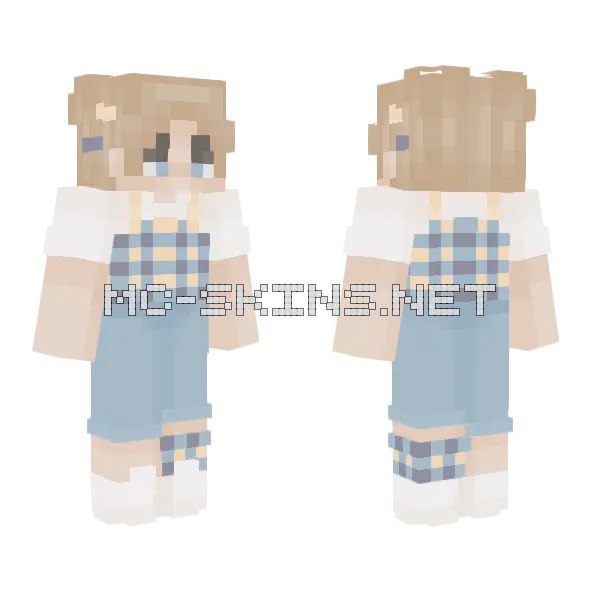 Blonde Girl Pajamas Minecraft skin, front and back